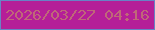 文字の大きさ：4、枠の色：6883c5、背景の色：b51f98、文字の色：bf6878 無料ブログパーツのブログ時計