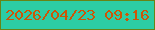 文字の大きさ：1、枠の色：688415、背景の色：2ccda4、文字の色：cc5507 無料ブログパーツのブログ時計