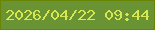 文字の大きさ：1、枠の色：688604、背景の色：6a9334、文字の色：d8e750 無料ブログパーツのブログ時計