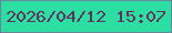 文字の大きさ：3、枠の色：68869d、背景の色：2cdea2、文字の色：60325e 無料ブログパーツのブログ時計