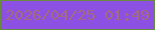 文字の大きさ：4、枠の色：688b3f、背景の色：8c50e3、文字の色：a36b81 無料ブログパーツのブログ時計