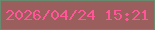 文字の大きさ：4、枠の色：688b6f、背景の色：9a5f5d、文字の色：ff5697 無料ブログパーツのブログ時計