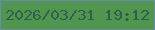文字の大きさ：5、枠の色：688dab、背景の色：52954f、文字の色：2b624c 無料ブログパーツのブログ時計