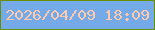 文字の大きさ：4、枠の色：688f03、背景の色：75aae8、文字の色：fdcaad 無料ブログパーツのブログ時計