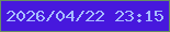 文字の大きさ：5、枠の色：688f62、背景の色：4718dd、文字の色：a7bcff 無料ブログパーツのブログ時計