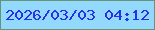 文字の大きさ：5、枠の色：689476、背景の色：93d8fd、文字の色：2731e7 無料ブログパーツのブログ時計