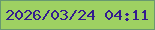 文字の大きさ：5、枠の色：68996f、背景の色：9ed162、文字の色：341d8e 無料ブログパーツのブログ時計