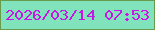 文字の大きさ：1、枠の色：689b4b、背景の色：81e3bb、文字の色：c617e8 無料ブログパーツのブログ時計