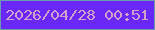 文字の大きさ：3、枠の色：689daf、背景の色：6a28f7、文字の色：d3a1cc 無料ブログパーツのブログ時計
