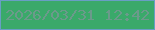 文字の大きさ：2、枠の色：689ec4、背景の色：3aa96a、文字の色：6b9a8b 無料ブログパーツのブログ時計