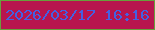 文字の大きさ：2、枠の色：689f3c、背景の色：b8154e、文字の色：4361e3 無料ブログパーツのブログ時計