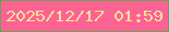 文字の大きさ：3、枠の色：68a15c、背景の色：fd6392、文字の色：f3e09e 無料ブログパーツのブログ時計