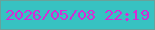 文字の大きさ：4、枠の色：68a29b、背景の色：37c2c2、文字の色：d52cd5 無料ブログパーツのブログ時計