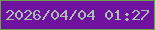 文字の大きさ：4、枠の色：68a348、背景の色：6f129f、文字の色：aabeb0 無料ブログパーツのブログ時計