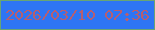 文字の大きさ：2、枠の色：68a574、背景の色：2e75f4、文字の色：b75e70 無料ブログパーツのブログ時計
