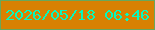 文字の大きさ：3、枠の色：68a85b、背景の色：d88102、文字の色：04f9bf 無料ブログパーツのブログ時計