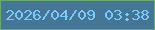 文字の大きさ：4、枠の色：68a873、背景の色：467695、文字の色：7ac9f9 無料ブログパーツのブログ時計