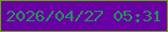 文字の大きさ：1、枠の色：68a90e、背景の色：6800a4、文字の色：239457 無料ブログパーツのブログ時計