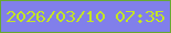 文字の大きさ：4、枠の色：68a930、背景の色：817fea、文字の色：c4e525 無料ブログパーツのブログ時計