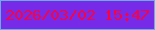 文字の大きさ：3、枠の色：68ace9、背景の色：772be9、文字の色：fa0140 無料ブログパーツのブログ時計