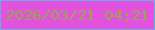 文字の大きさ：3、枠の色：68ade7、背景の色：e352df、文字の色：99a551 無料ブログパーツのブログ時計