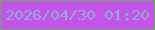 文字の大きさ：4、枠の色：68ae52、背景の色：c453ec、文字の色：90adca 無料ブログパーツのブログ時計