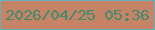 文字の大きさ：1、枠の色：68afbd、背景の色：c78365、文字の色：3b8d6c 無料ブログパーツのブログ時計