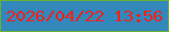 文字の大きさ：1、枠の色：68b132、背景の色：3287bb、文字の色：fa1f19 無料ブログパーツのブログ時計
