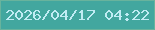 文字の大きさ：1、枠の色：68b39d、背景の色：42a79f、文字の色：c0ecf4 無料ブログパーツのブログ時計