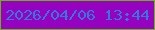 文字の大きさ：2、枠の色：68b612、背景の色：9502c0、文字の色：3578dd 無料ブログパーツのブログ時計
