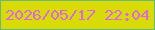 文字の大きさ：5、枠の色：68b87a、背景の色：d8db05、文字の色：dc67e3 無料ブログパーツのブログ時計