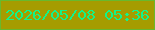 文字の大きさ：5、枠の色：68b92d、背景の色：a59c00、文字の色：11f48b 無料ブログパーツのブログ時計