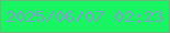 文字の大きさ：5、枠の色：68b97a、背景の色：19f463、文字の色：7aa5c9 無料ブログパーツのブログ時計