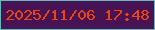文字の大きさ：5、枠の色：68baba、背景の色：481355、文字の色：ec4510 無料ブログパーツのブログ時計