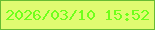 文字の大きさ：1、枠の色：68bb33、背景の色：e0fb71、文字の色：70ff1b 無料ブログパーツのブログ時計