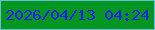 文字の大きさ：3、枠の色：68bdd8、背景の色：039722、文字の色：1c1af6 無料ブログパーツのブログ時計