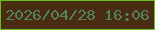 文字の大きさ：2、枠の色：68be21、背景の色：4a2c13、文字の色：50835e 無料ブログパーツのブログ時計