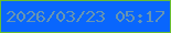 文字の大きさ：5、枠の色：68be31、背景の色：0966fd、文字の色：6795b2 無料ブログパーツのブログ時計