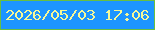 文字の大きさ：3、枠の色：68bf41、背景の色：1d95ff、文字の色：f6f897 無料ブログパーツのブログ時計