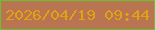 文字の大きさ：4、枠の色：68c22f、背景の色：b97451、文字の色：dea311 無料ブログパーツのブログ時計