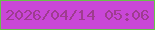 文字の大きさ：3、枠の色：68c24a、背景の色：c947d7、文字の色：9e3c8f 無料ブログパーツのブログ時計