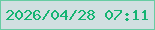 文字の大きさ：1、枠の色：68cca3、背景の色：d1dfe1、文字の色：15b472 無料ブログパーツのブログ時計