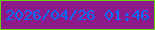 文字の大きさ：2、枠の色：68d110、背景の色：8d1a89、文字の色：006cfb 無料ブログパーツのブログ時計