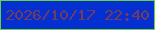 文字の大きさ：3、枠の色：68d13e、背景の色：042fd1、文字の色：753b5b 無料ブログパーツのブログ時計