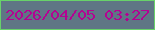 文字の大きさ：3、枠の色：68d26a、背景の色：5f7685、文字の色：b30392 無料ブログパーツのブログ時計