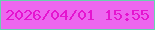 文字の大きさ：5、枠の色：68d2af、背景の色：ed67ef、文字の色：e514d0 無料ブログパーツのブログ時計