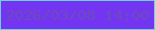 文字の大きさ：2、枠の色：68d4dc、背景の色：7435f3、文字の色：6c4bbc 無料ブログパーツのブログ時計