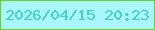 文字の大きさ：4、枠の色：68d51d、背景の色：a9f6fc、文字の色：40d4c7 無料ブログパーツのブログ時計