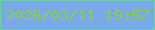 文字の大きさ：5、枠の色：68d698、背景の色：78aaeb、文字の色：8cd03e 無料ブログパーツのブログ時計