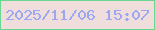 文字の大きさ：3、枠の色：68d791、背景の色：efdedb、文字の色：9aa8f4 無料ブログパーツのブログ時計